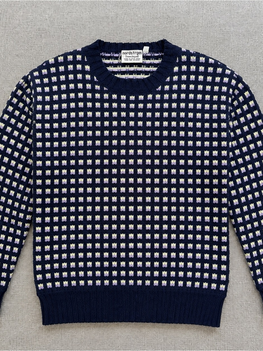 Nordstrom Town Square Late 80’s Early 90’s Checkered Knit Sweater Women’s M